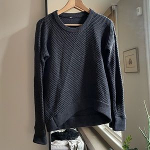 LULU LEMON Knit Sweater in Charcoal Grey - Size 6